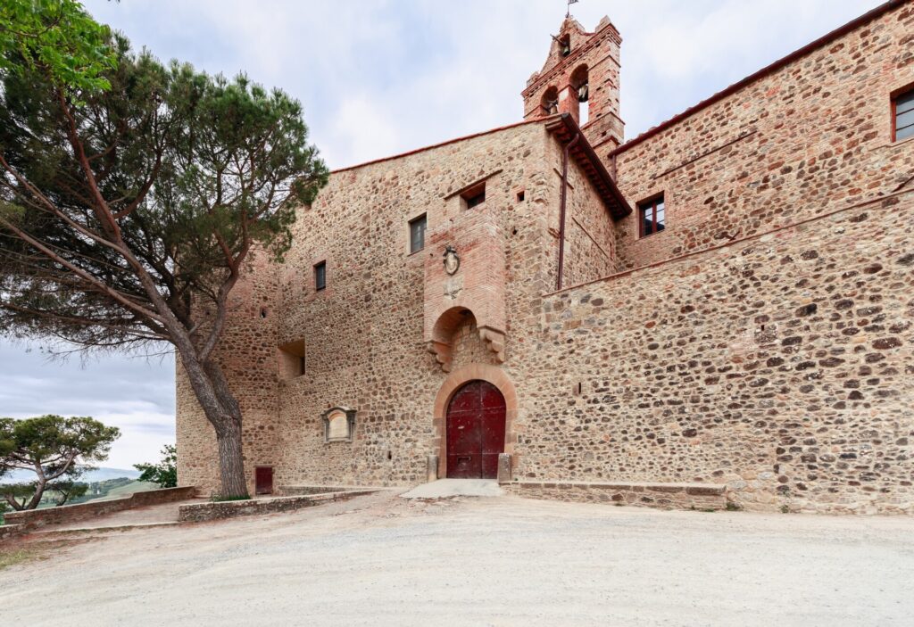 Il Castelluccio - a former Renaissance fort transformed into Grancia - a fortified farm, Pienza, Tuscany, Italy