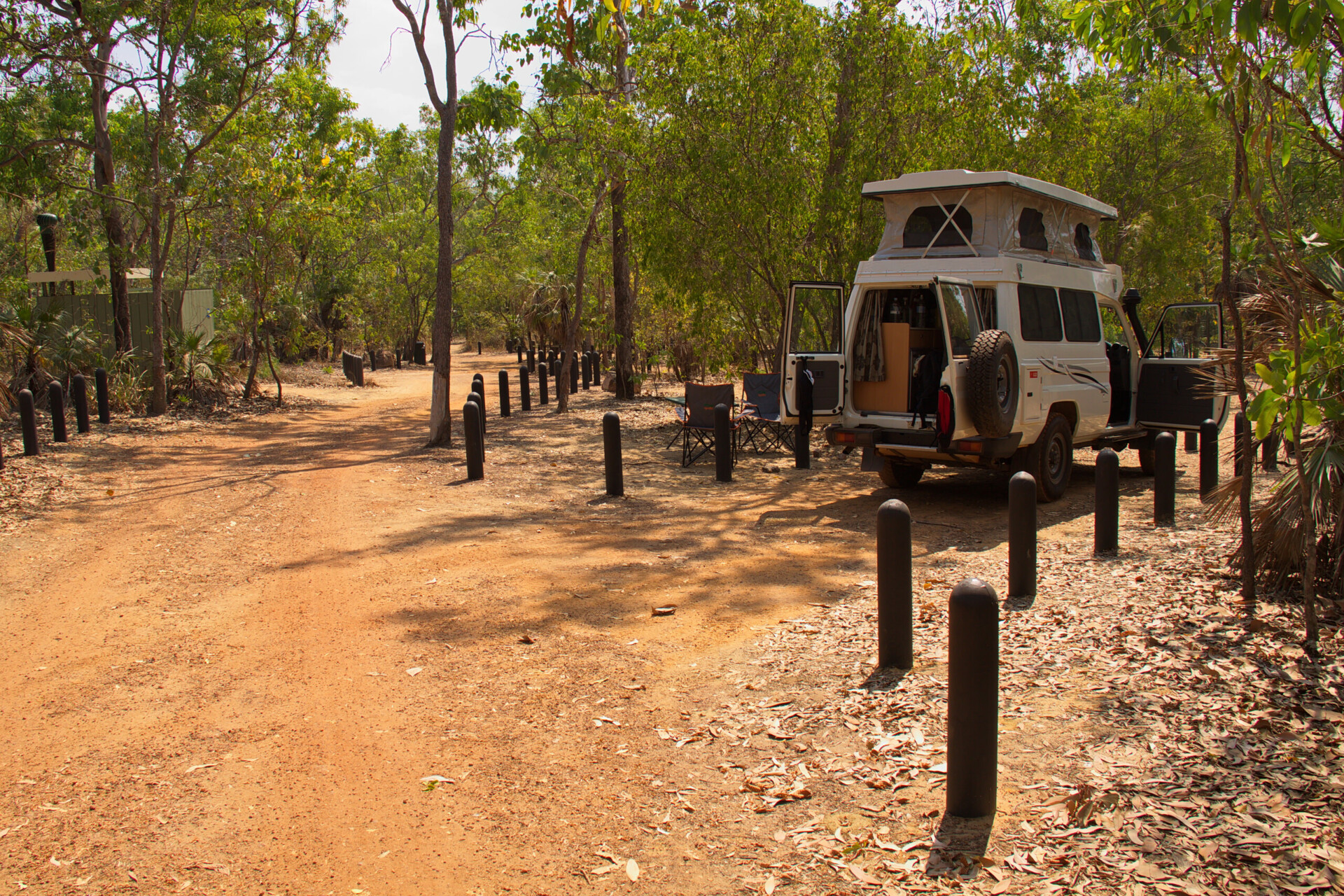 Campground at Florence Falls in Litchfield NP in Northern Territory in Australia