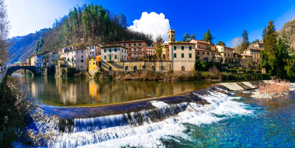Traditional villages of Tuscany - Bagni di Lucca,  famous for his hot springs and termal waters, Italy