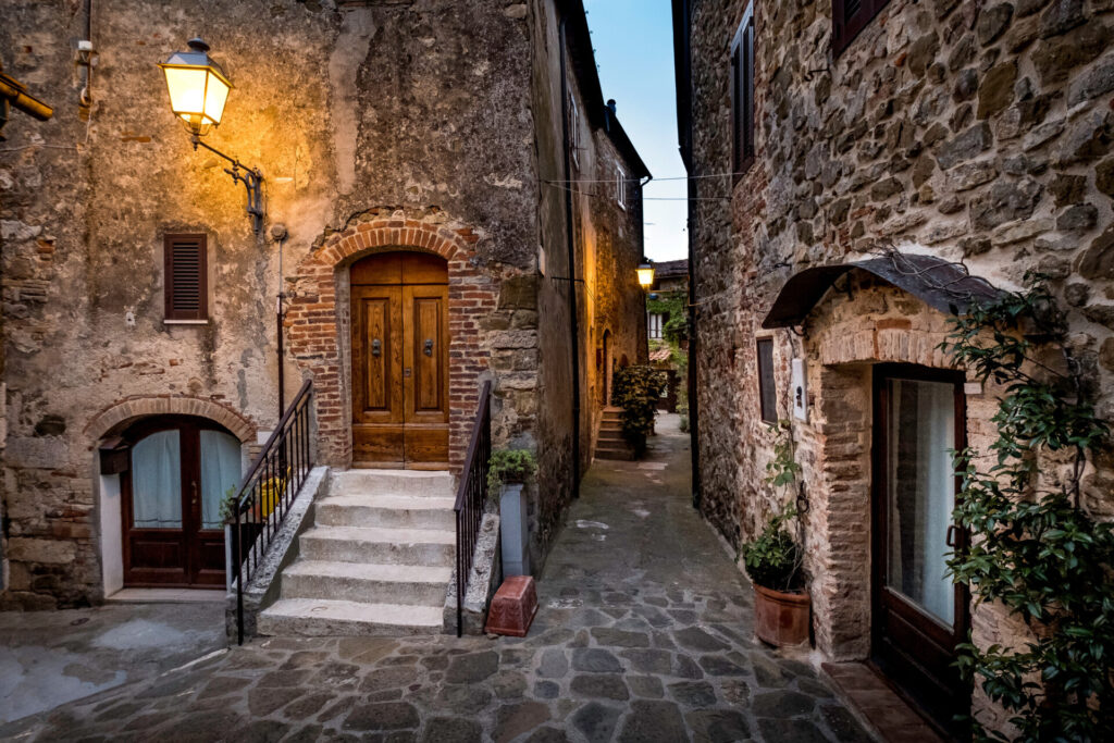 Montemerano, Tuscany - small medieval village in Maremma. Montemerano is a 12th century town in the heart of Maremma, at 55 kilometers from Grosseto, Italy