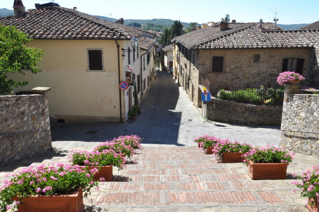 Old town Panzano in Chianti Tuscany Italy