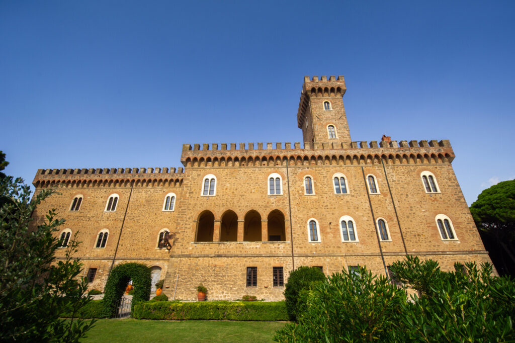 Paschini Castle is a medieval-style castle located in Castiglioncello in Tuscany. Italy, Livorno.