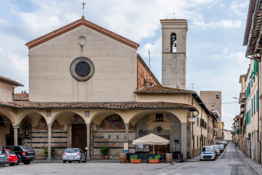 Convent and church of San Francesco in the historic center of Figline Valdarno, Florence, Italy