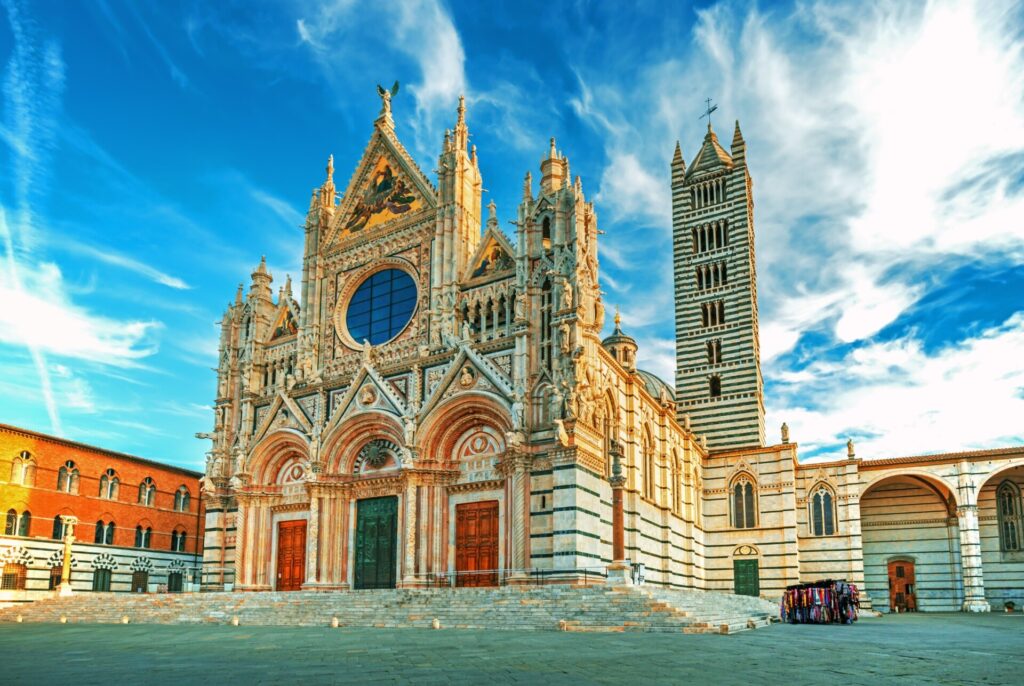 Siena Cathedral (Duomo di Siena) is a medieval church, now dedicated to the Assumption of Mary, completed between 1215 and 1263, Siena, Italy